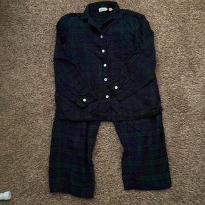 Scotch plaid flannel pjs